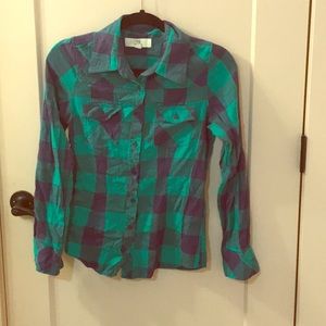 Purple and Teal Flannel